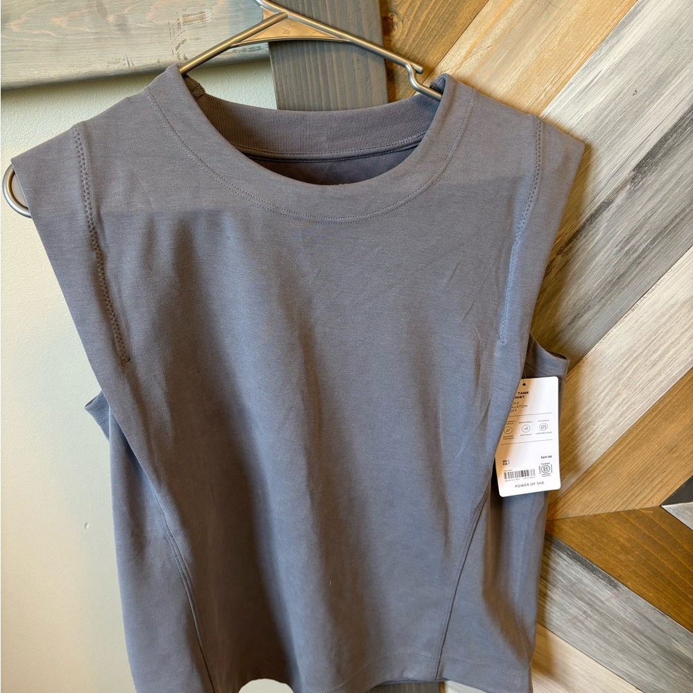 NWT Athleta Gray Boxy Muscle Tee